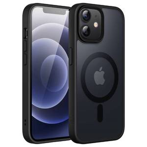 lot 38300 image: JETech Magnetic Case for iPhone 1212 Pro 6.1-Inch Compatible with MagSafe, Translucent Matte Back Slim Shockproof Phone Cover (Black)