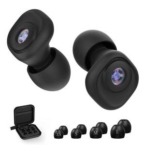 lot 38309 image: Pawcute Earplugs for Concerts, Reusable Silicone Ear Plugs For Musicians,23dB Filter Technology Noise Reduction Ear Plugs, 8 Ear Tips in XS, S, M, L for Concert, Bar, Sports, Mardi Gras Events(Black)