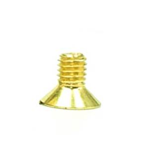 lot 38310 image: 50pcs M3 Flat Screws 12.9 Flat Head Hexagon Bolts Hex Socket Head Cap Screws Allen Screws Gold (10mm)