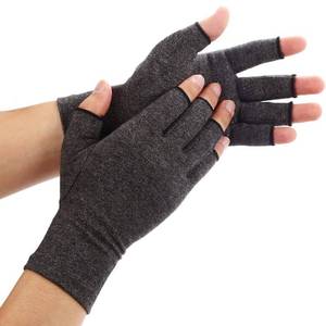 lot 38314 image: Duerer Arthritis Compression Gloves for Women and Men for RSI, Carpal Tunnel, Rheumatoid, Tendonitis, Open Fingers Gloves for Computer Typing and Daily Work (Black, S)