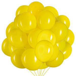 lot 38325 image: USCNC Yellow Balloons Latex Party Balloons -120pcs 12 Inch Helium Balloons for Party Decoration Like Birthday Party, Baby Shower,Wedding, Halloween or Christmas Party(Yellow Ribbon)