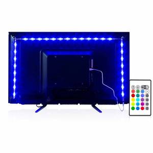 lot 38332 image: PANGTON VILLA Led Strip Lights 8.2ft for 40-60in TV, USB LED TV Backlight Kit with Remote - 16 Color 5050 LEDs Bias Lighting for HDTV