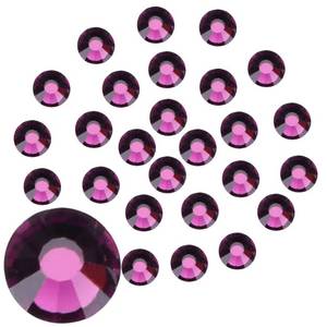 lot 38333 image: Jollin Glue Fix Crystal Flatback Rhinestones Glass Diamantes Gems for Nail Art Crafts Decorations Clothes Shoes 4.0mm (ss16 1440pcs, Amethyst)