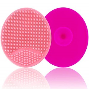 lot 38340 image: Baby Bath Brush, Baby Cradle Cap Brush, Silicone Massage Brush, Silicone Scrubbers Exfoliator Brush  The SkinSoother Baby Essential for Dry Skin, Cradle Cap and Eczema (Large-Pink & Rose Red)