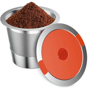 lot 38344 image: Reusable K Cups For Keurig keurig reusable coffee pods Compatible with 1.0 and 2.0 Keurig Single Cup Coffee Maker Stainless Steel K Cup,BPA Free(1 pack)
