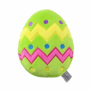 lot 38363 image: Midlee Plush Easter Egg Dog Toy with Squeaker (Green)-Large