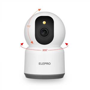 lot 38381 image: ELEPRO(3K 5MP 2.4& 5G WiFi IPv6(Surveillance Camera Indoor Camera with Color Night Vision, PTZ Network Camera 2 Way Audio for Home SecurityPetElderlyBaby Monitor with Phone App