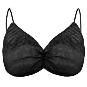lot 38394 image: Spa Intimates Black Disposable Backless Bra for Spa Treatments - Spa, Massage, & Medical Bra for Women - 25Count (SM)