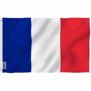 lot 38408 image: ANLEY Fly Breeze 3x5 Foot France Flag - Vivid Color and Fade proof - Canvas Header and Double Stitched - French National Flags Polyester with Brass Grommets 3 X 5 Ft