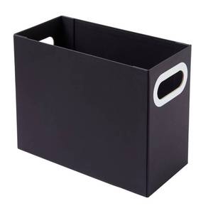 lot 38413 image: Y YOMA 1 Pack Hanging File Organizer Box with Handle Cardboard Storage File Box for Letter Size Hanging Folder Filing Boxes Portable Desktop Folder Organizer for Home Office School Documents, Black