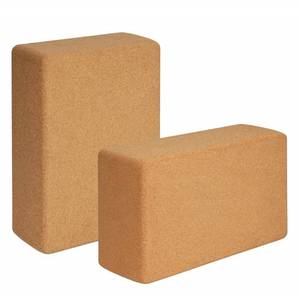 lot 38424 image: Hossejoy Cork Wood Yoga Blocks, Support Brick to Deepen Poses, Improve Strength and Aid Balance and Flexibility, 8.7 x 5.7 x 2.9 in, Set of 2