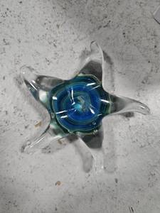 lot 38444 image: QFkris 5 Hand-Blown Glass Starfish Figurine, Paperweight