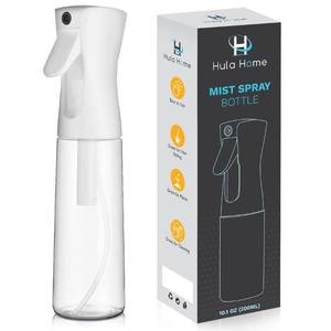 lot 38454 image: Hula Home Spray Bottle for Hair (10.1oz300ml) - Continuous Empty Ultra Fine Plastic Water Mist Sprayer �� For Hairstyling, Cleaning, Salons, Plants, Essential Oil Scents & More - White