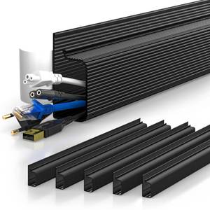 lot 38461 image: YECAYE 6X15.7in Cable Management Under Desk, Easy Install Self-Adhesive Cable Organizer, Cable Management, Under Desk Cable Management,No Screw Cable Management Kit for Home & Office,Child & Pet Proof