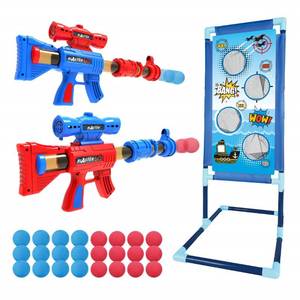 lot 38481 image: YEEBAY Shooting Game Toy for Age 6, 7, 8,9,10 Years Old Kids, Boys - 2pk Air Guns & Shooting Target & 24 Foam Balls - Ideal Gift - Compatible with Toy Guns
