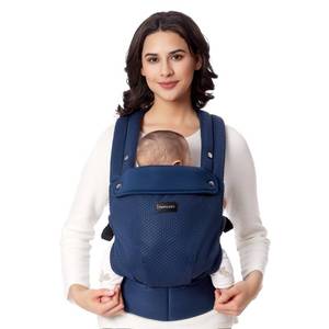 lot 38498 image: Momcozy Breathable Mesh Baby Carrier, Ergonomic and Lightweight Infant Carrier for 7-44lbs with Enhanced Lumbar Support, All Day Comfort for Hands-Free Parenting, Air Mesh-Blue