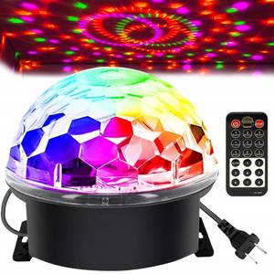 lot 38503 image: memzuoix Disco Ball Dj Strobe Light with 6 Colors, Sound Activated Big-Size Magic Stage Party Light with Remote Control, Halloween Decorations Bar Wedding Home Club (7 Big Size)