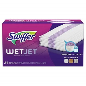 lot 38508 image: Swiffer WetJet Hardwood Floor Cleaner Spray Mop Pad Refill, Multi Surface, 24 Count