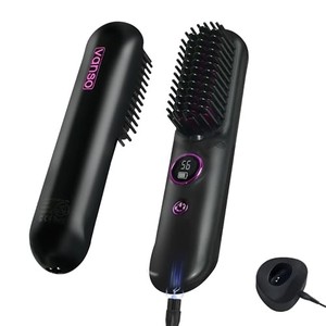 lot 38516 image: vanso Cordless Hair Straightener Brush, Portable Hair Straightener,Negative Ion Straightener Styling Comb with USB,Wireless Straightner for Hairstyler Salon,9 Temp Settings,Mini for Travel