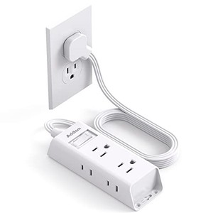 lot 38520 image: Cruise Essentials - Flat Plug Power Strip, Addtam 5 ft Ultra Flat Extension Cord with 6 Outlets Extender, No Surge Protector for Cruise Ship, Travel, Dorm, Home Office, ETL Listed