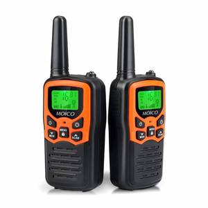 lot 38527 image: Walkie Talkies, MOICO Long Range Walkie Talkies for Adults with 22 FRS Channels, Family Walkie Talkie with LED Flashlight VOX LCD Display for Hiking Camping Trip (Orange 2 Pack)