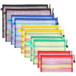 lot 38558 image: HESTYA 10 Pieces Mesh Bags with Zipper Mesh Cosmetics Bag Mesh Toiletry Bags Travel Small Mesh Bag Mesh Zipper Pouch Multipurpose Travel Mesh Bag for Offices Supplies Travel Accessories