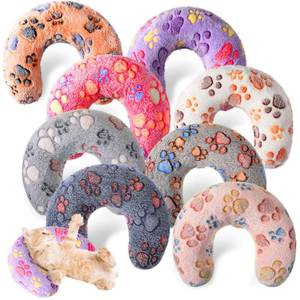 lot 38584 image: Suzile 8 Pcs Cat Pillow for Indoor Cats Soft Cat Bed Pillow Fluffy Pet Calming Toy for Multi Cats U Shaped Pet Neck Pillow for Multiple Cat Household and Outdoor Cat Enclosure (Medium)
