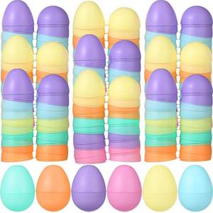 lot 38598 image: Syhood Fillable Easter Eggs Bulk Pastel Plastic Easter Eggs 2.25 Colorful Empty Easter Eggs for Hunt Easter Eggs, Surprise Eggs, Basket Stuffers Easter Party Decorations(120 Pcs, Cute Style)