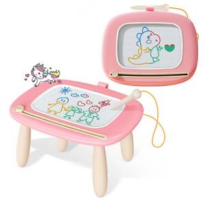 lot 38603 image: Kikidex Magnetic Drawing Board, Toddler Girl Toys for 1-2 Year Old, Doodle Board Pad Learning and Educational Toys for 1 2 3 Year Old Baby Kids Birthday Gift(Soft Pink)