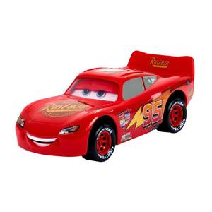 lot 38620 image: Mattel Disney and Pixar Cars Moving Moments Toy Car with Moving Eyes & Mouth, Lightning McQueen Race Car, 7 inches Long
