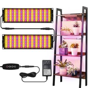 lot 38657 image: Mosthink Grow Lights, Ultra-Thin Full Spectrum Red Blue Plant Lights with 3612H Auto Timer, 24W Dimmable Plant Growing Lamp with Hooks for Seedling, Indoor Plants, 294 LEDs,2 Packs