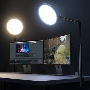 lot 38661 image: Weilisi 10.2 Desk Ring Light with Stand for Zoom Meetings, Ring Light for Desk with Clamp, 360° Rotate & Flexible Height Video Conference Light, Adjust Arm Desk Lamp Zoom Light for Home Office