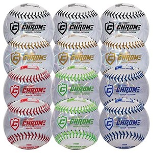 lot 38676 image: Franklin Sports MLB Soft Strike Metallic Tee Ball, Colors Vary (12 Pack)