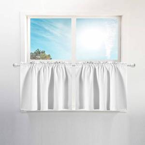lot 38682 image: Waffle Weave Half Window Camper Curtains for Travel Trailers RV Curtains for Camper Windows, Waterproof and Washable - White, W36 inch x L24 inch for Each Panel, Set of 2