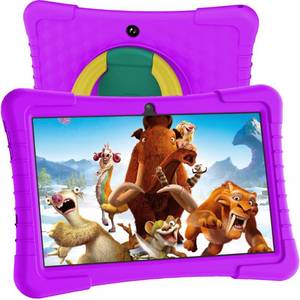 lot 38693 image: YOBANSE Kids Tablet, 10 inch Tablet for Kids Android 12 Tablet 3GB 64GB Toddler Tablet with 8000mAh Battery, WiFi, Bluetooth, Dual Camera, Parental Control(Purple)