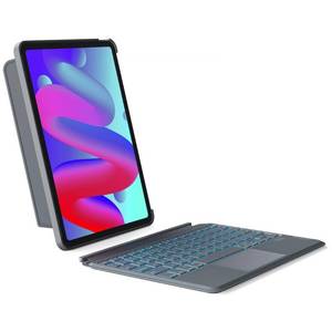 lot 38694 image: Inateck iPad Pro 11 inch Case with Keyboard, Compatible with iPad Air 654 10.9, iPad Pro 11 4321, VerticalLandscape, Detachable Keyboard with 7-Color Backlight and Touchpad, KB04111 (Gray)