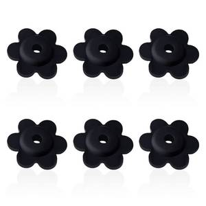 lot 38705 image: NQ Garden Flag Rubber Stopper - Holder for Indoor and Outdoor Yard Garden Flag Pole Stand - Set of 6 Pieces (Flower)