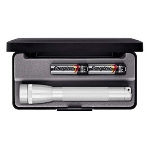 lot 38721 image: Maglite Mini Incandescent 2-Cell AA Flashlight in Presentation Box, Silver
