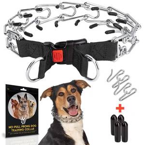 lot 38723 image: PetJett Prong Collar for Dogs Training Collar - No Pull Choke Collar for Dogs, Pinch Collar for Dogs, Dog Walking Tool for Small, Medium, or Large Breed - Stainless Steel Metal Dog Choker Chain