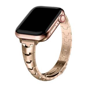 lot 38728 image: Fullmosa Slim Metal Band Compatible with Apple Watch Band 41mm 40mm 38mm,Dressy Stainless Steel Chain Strap for Women iWatch Bands Series 9 8 7 6 5 4 3 2 1 SE,Rose Gold