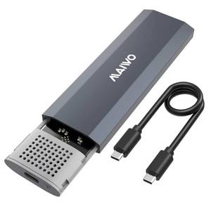 lot 38731 image: MAIWO M.2 SSD Enclosure Adapter, 10Gbps NVME Enclosure with Tool-Free Design, 4TB Storage Expansion,M Keys,Aluminum Alloy,Automatic Sleep (FIts 2230224022602280)