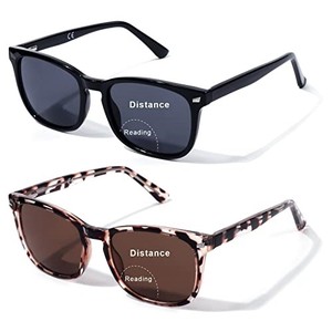 lot 38743 image: AMORAYS 2-Pack Stylish Bifocal Reading Sunglasses 3.0 for Women Men UV400 Vintage Sun Readers (BlackTortoise, 3, multiplier_x)