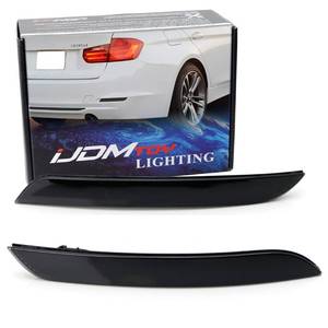 lot 38758 image: iJDMTOY Smoked Lens Rear Bumper Reflector Lenses Compatible With 2013-2015 Pre-LCI BMW F30 F31 F32 F33 3 4 Series Regular Bumper, OE-Spec LH RH Assembly (Will NOT Fit GT GC, Sports Bumper or M3M4)