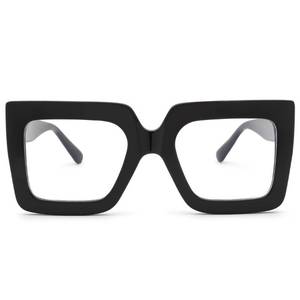 lot 38759 image: Pro Acme Blue Light Blocking Glasses Big Square Thick Frames Fake Glasses for Women(White)