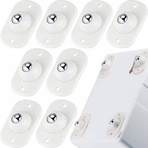 lot 38767 image: Honoson Self Adhesive Caster Wheels Appliance Rollers Appliance Sliders for Kitchen Appliances 360° Swivel Universal Wheel Mini Small Kitchen(8 Pcs, White with 1 Steel Ball Style)