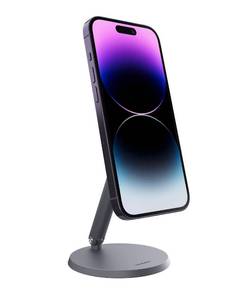 lot 38785 image: LULULOOK Magnetic Stand for iPhone, Aluminum Rotation & Adjustable Desk Phone Holder Dock for iPhone 15141312MiniPlusProPro Max, Mag-Safe Case