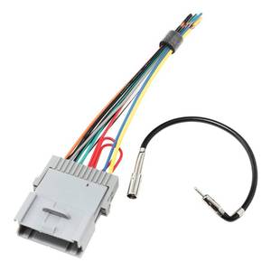 lot 38792 image: RED WOLF Compatible with GM Chevy GMC Buick 1998-2008 & GM-10 Antenna Adapter Plug Aftermarket Stereo Radio Wiring Harness