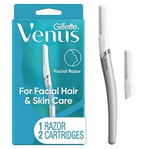 lot 38805 image: Gillette Venus Dermaplaning Tool, 2 Blade Refills, Exfoliating Face Razors for Women, Eyebrow Razor, Dermaplane Facial Razor for Women Face