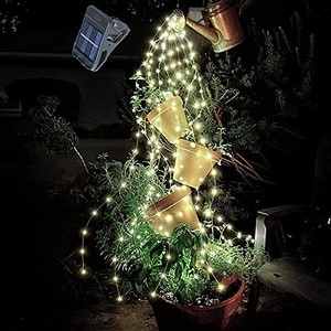 lot 38807 image: YITING 10 Strands 200 LEDs Solar Powered Twinkle Firefly Bunch Lights Waterproof (No Watering can) 8 Modes Fairy Starry String Lights Decorative Vine Solar Lights for Outdoor Garden Christmas Tree