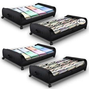 lot 38827 image: Under Bed Storage, Upgraded Large Under Bed Storage With Wheels, Under Bed Storage Containers, Under Bed Shoe Storage Organizer, Under Bed Storage Bins Drawer For Shoes, Clothes, Toys, Blankets